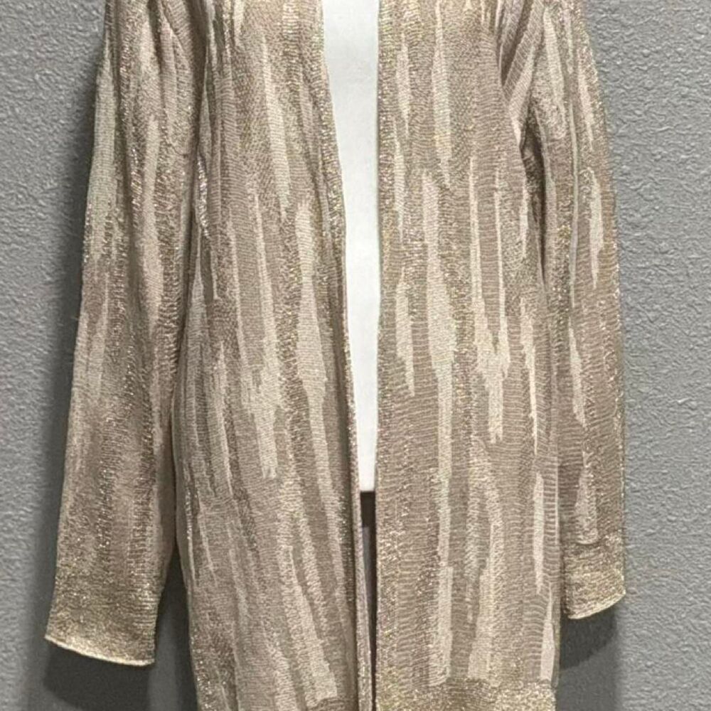 Chico-s Women's Gold and Silver Cardigan